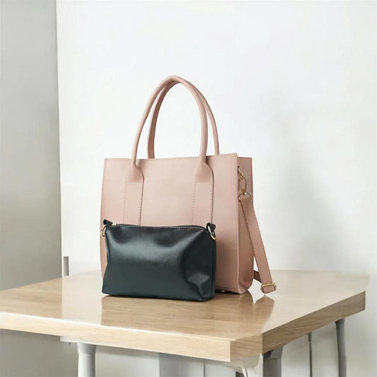 Stylist girl's PU leather handbag set of 2