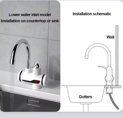 Instant 360° electric water heater tap for kitchen