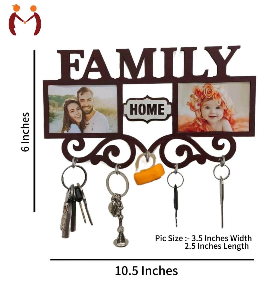 Personalized picture frame key holder