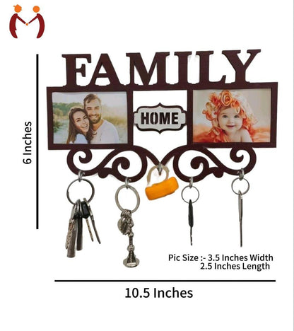 Personalized picture frame key holder