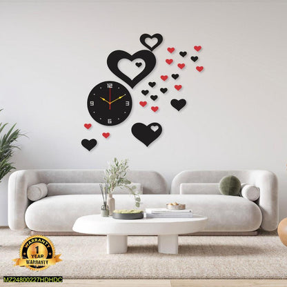 Stylist 3D art wood wall clock
