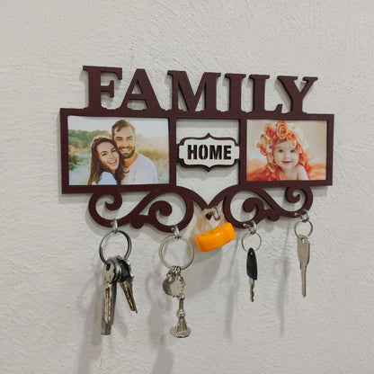 Personalized picture frame key holder