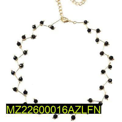 Zigzag necklace in black