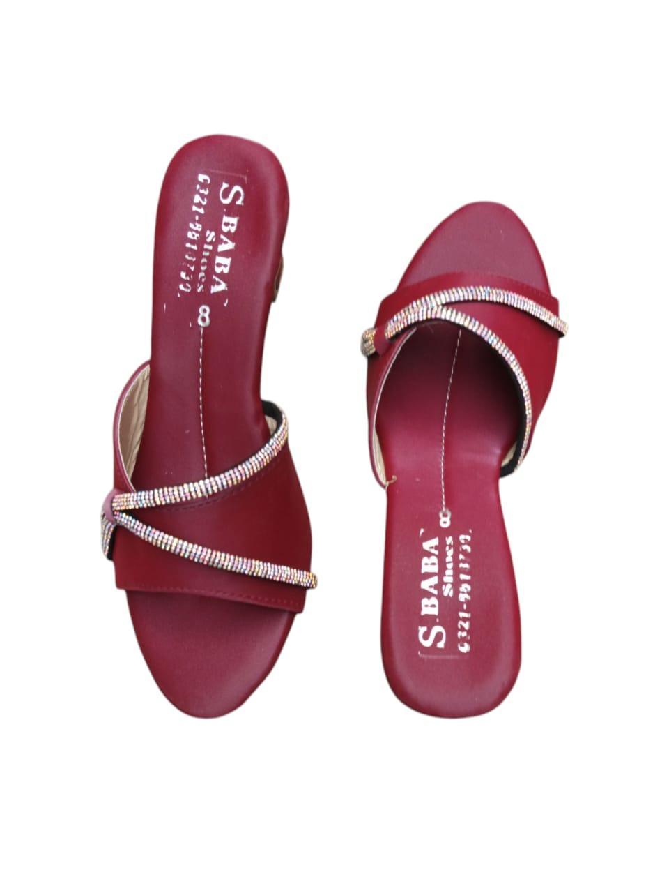 Women's casual PVC heels