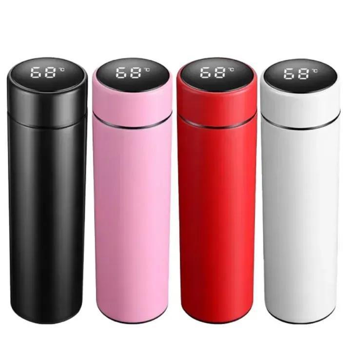 Isolated multicolor temperature water bottle for gym and outdoors
