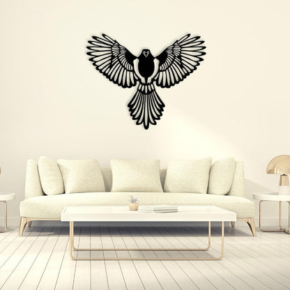 Elegant black bird wall art