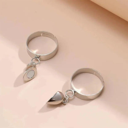 Trendy Magnetic Couple ring set