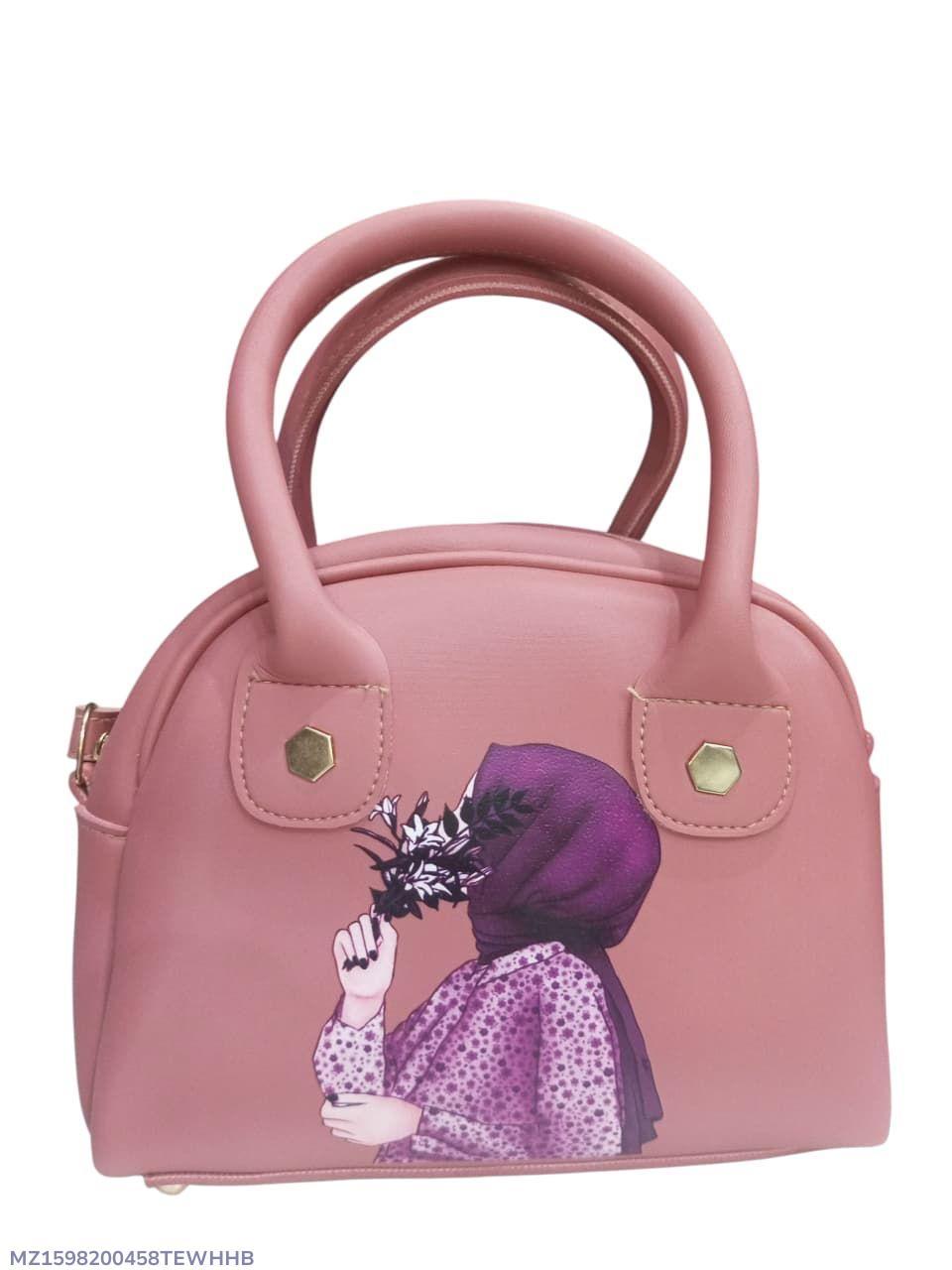 girl's PU leather plain handbag