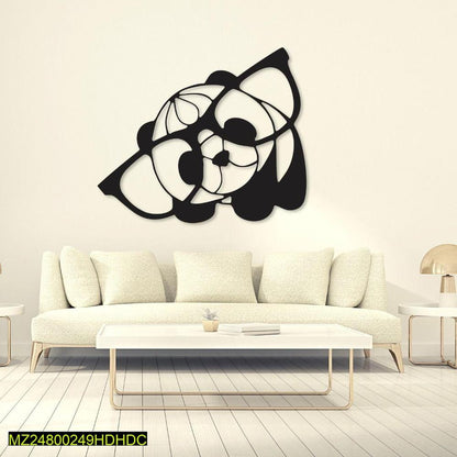MDF panda design wall art decor