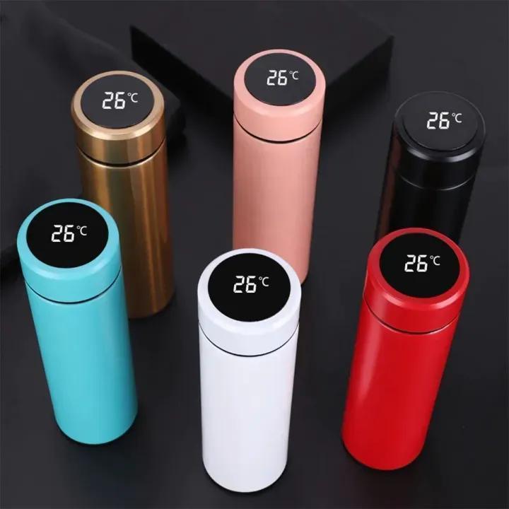 Isolated multicolor temperature water bottle for gym and outdoors