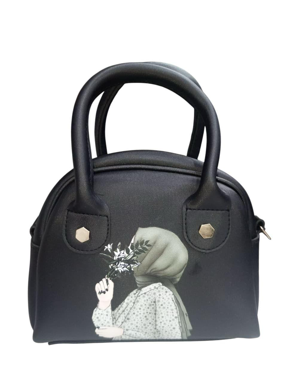 girl's PU leather plain handbag