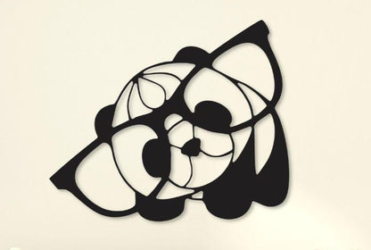 MDF panda design wall art decor