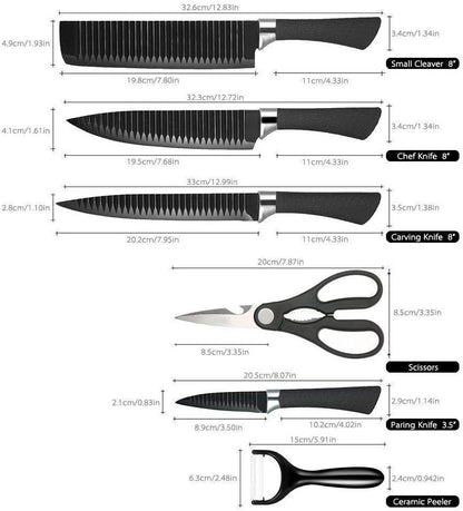 6 pcs knife set