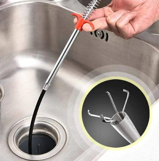Snake sink cleaner filter pipe