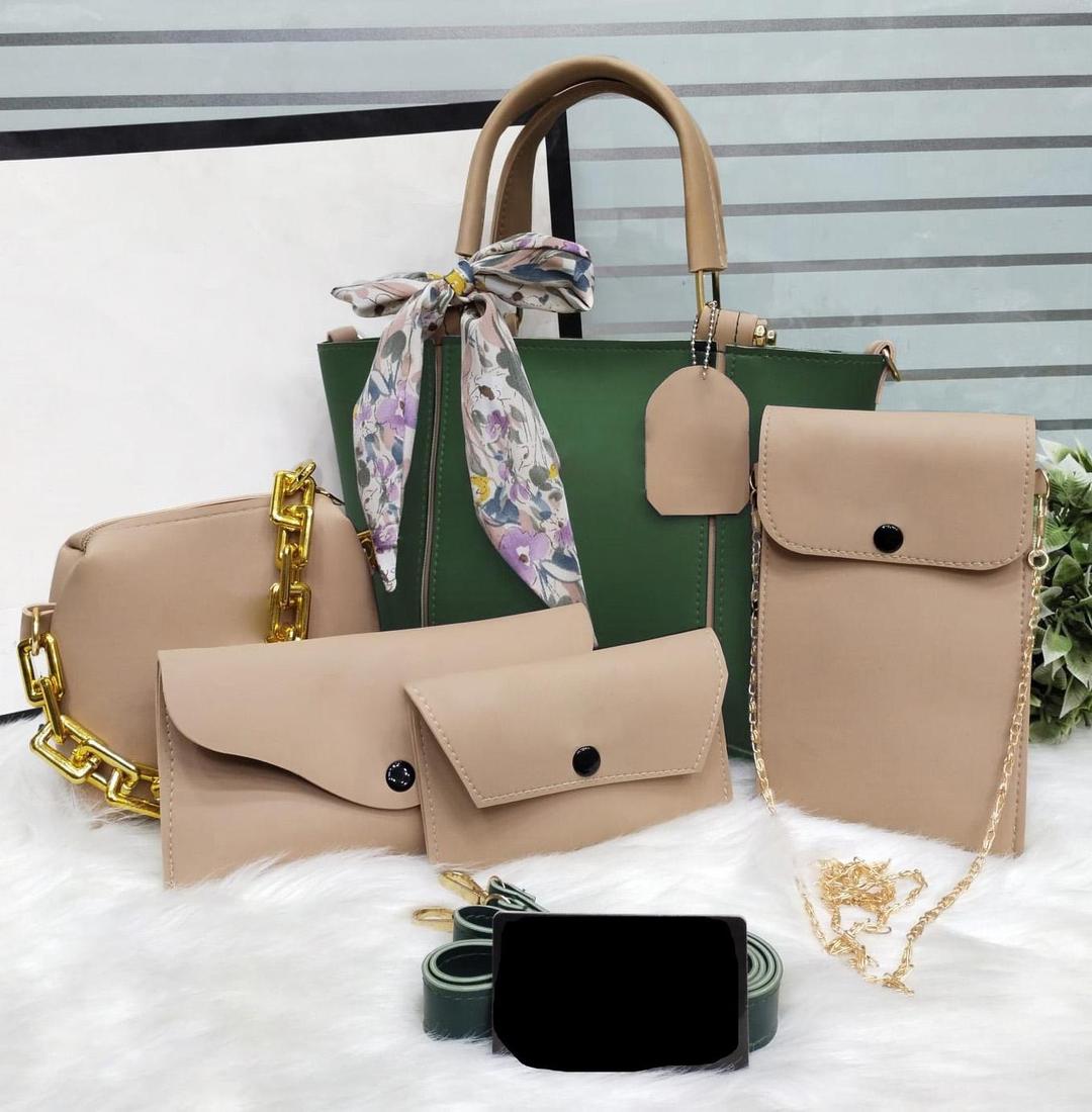 Women's rexene plain hand bag set of 5