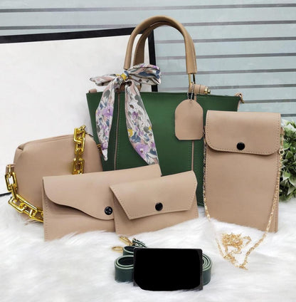 Women's rexene plain hand bag set of 5