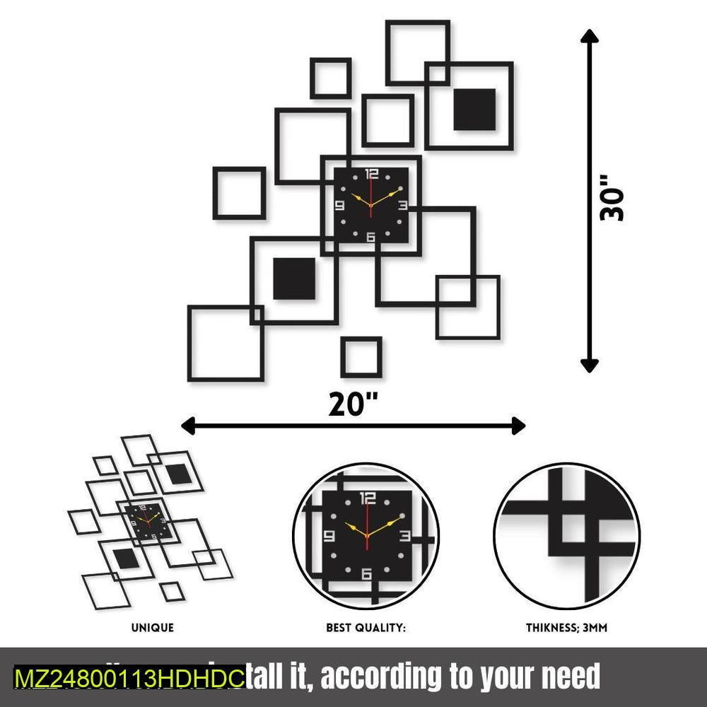 Wooden Diy clock decoration