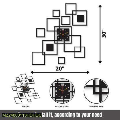 Wooden Diy clock decoration