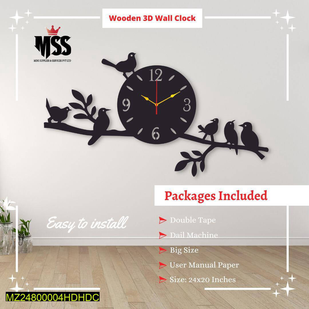 Analoge stylist bird design wall clock