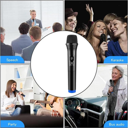 LT-105 UHF cordless dynamic mic system with dual wireless mic and rechargeable receiver